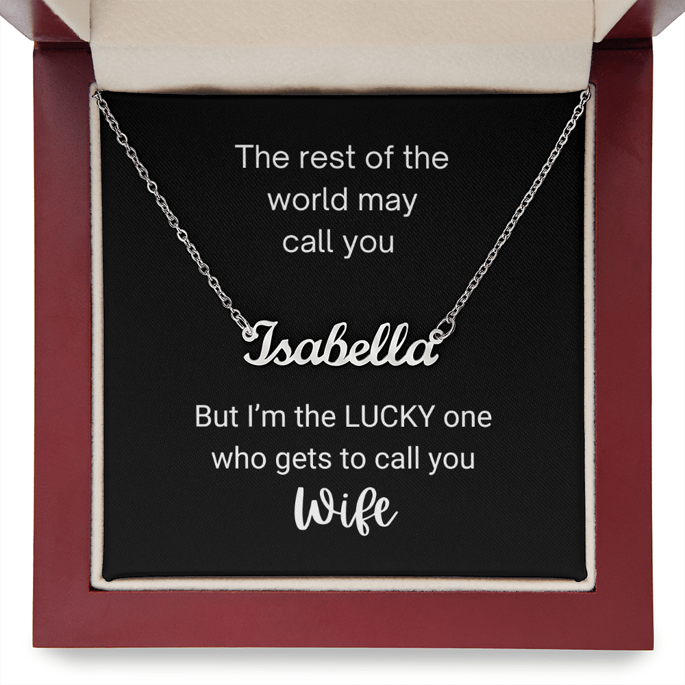 Gift to Wife | Custom Name Necklace