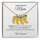 Personalized  Mommy Gift Baby Feet Necklace with Birthstone | Mother's Day Gift | Custom Kid Name