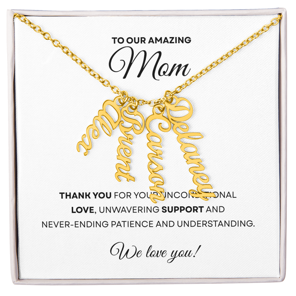 Multiple Name Necklace for Mom | Family  Necklace | Children Names Necklace| Mother's Day Gift