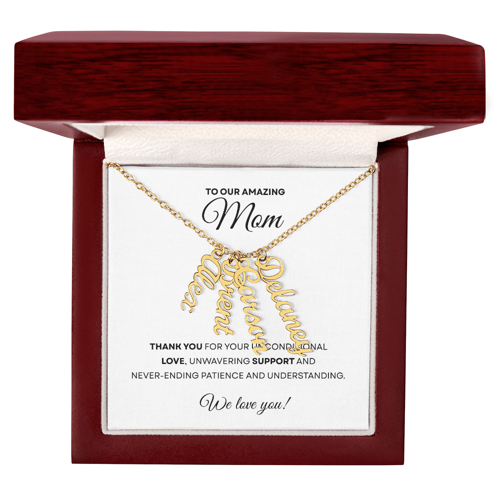 Multiple Name Necklace for Mom | Family  Necklace | Children Names Necklace| Mother's Day Gift