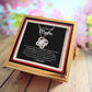 To My Beautiful Mom  Love Knot Necklace With Rotating Rose  Gift Box