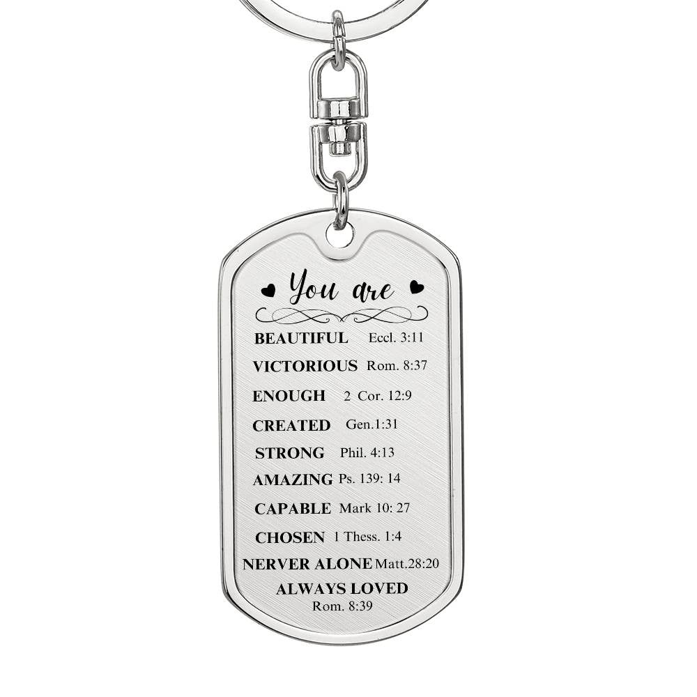 You are Beautiful | Inspiration Gift| Bible Verse Keychain