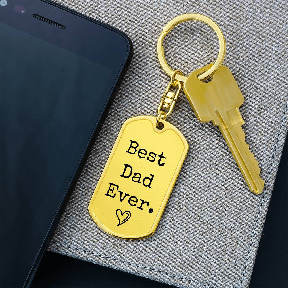 Best Dad Ever Keychain | Father's Day Gift