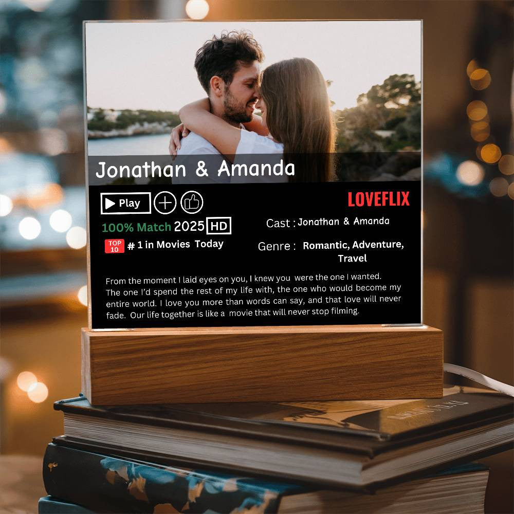 Personalized Loveflix Acrylic Plaque