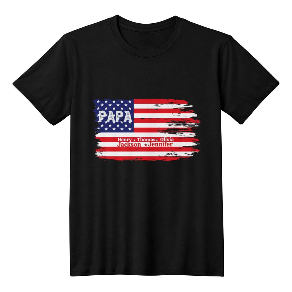 Papa Grandchildren Names |Father's Day Gift |Patriotic Papa