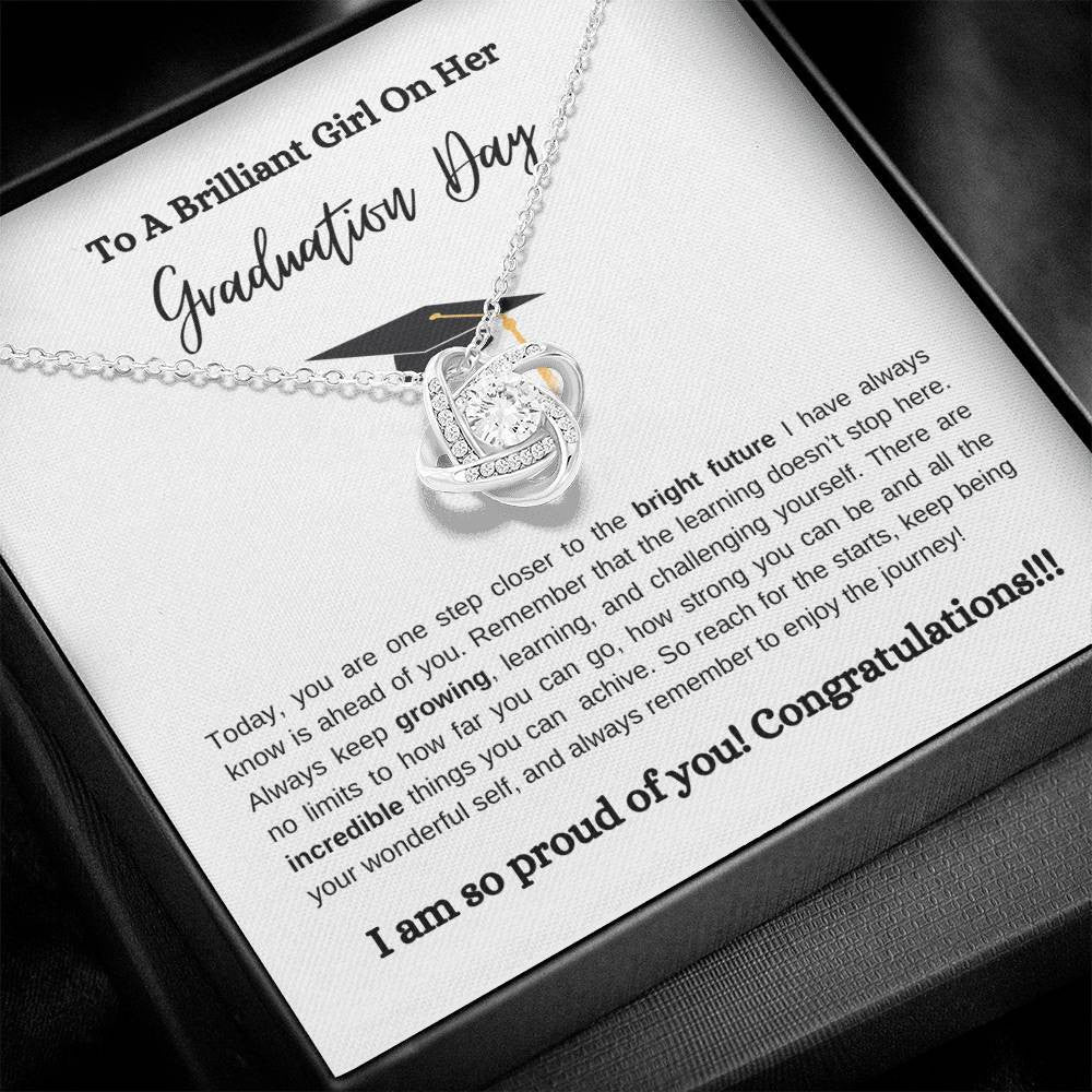 To A Brilliant Girl | Love Knot Necklace | Graduation Gift